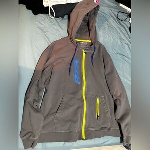 Razer Gray Hoodie Jacket with Yellow Accents